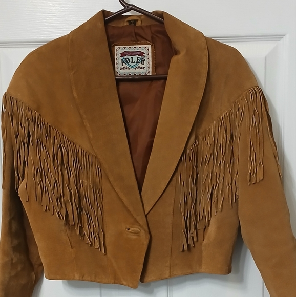 ADLER Jackets & Blazers - “Vintage Adler Suede Fringe Western Jacket – Cropped Boho Cowgirl Style”